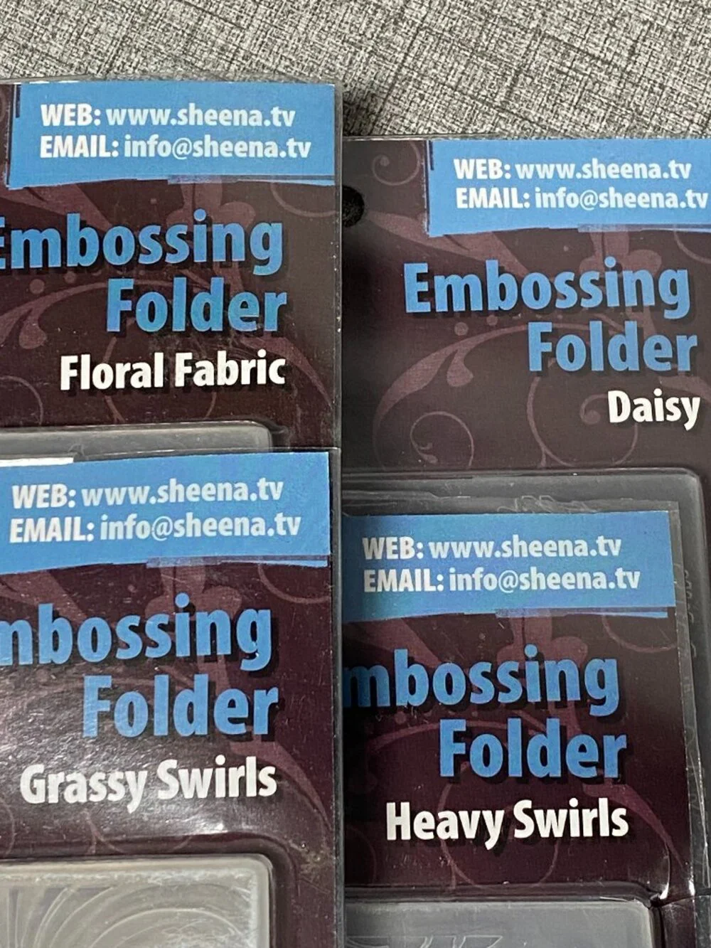 Sheena Douglass 5x7 Embossing Folder Lot - NEW